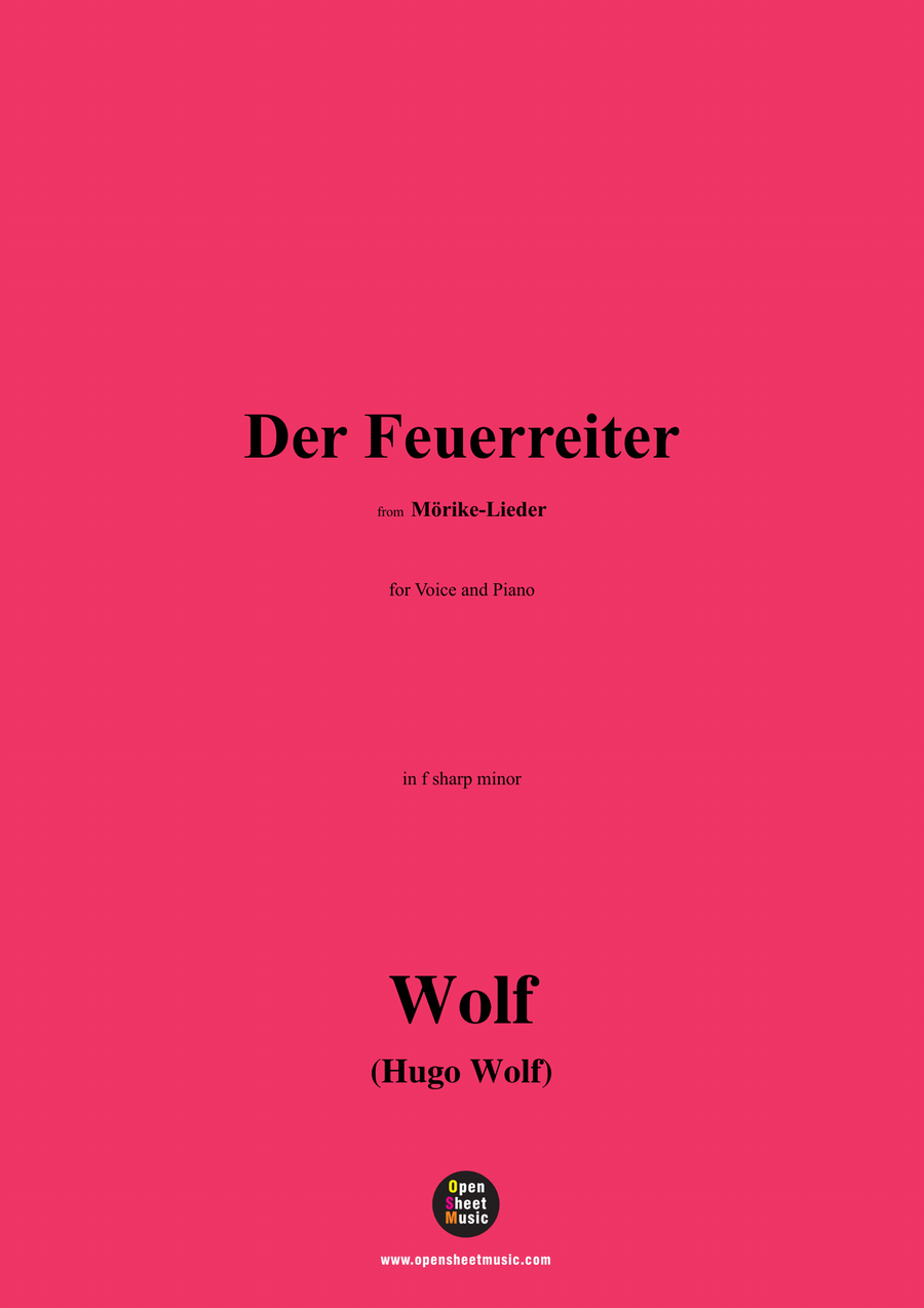 H. Wolf-Der Feuerreiter,in f sharp minor Piano, Vocal scores gallery preview page 1