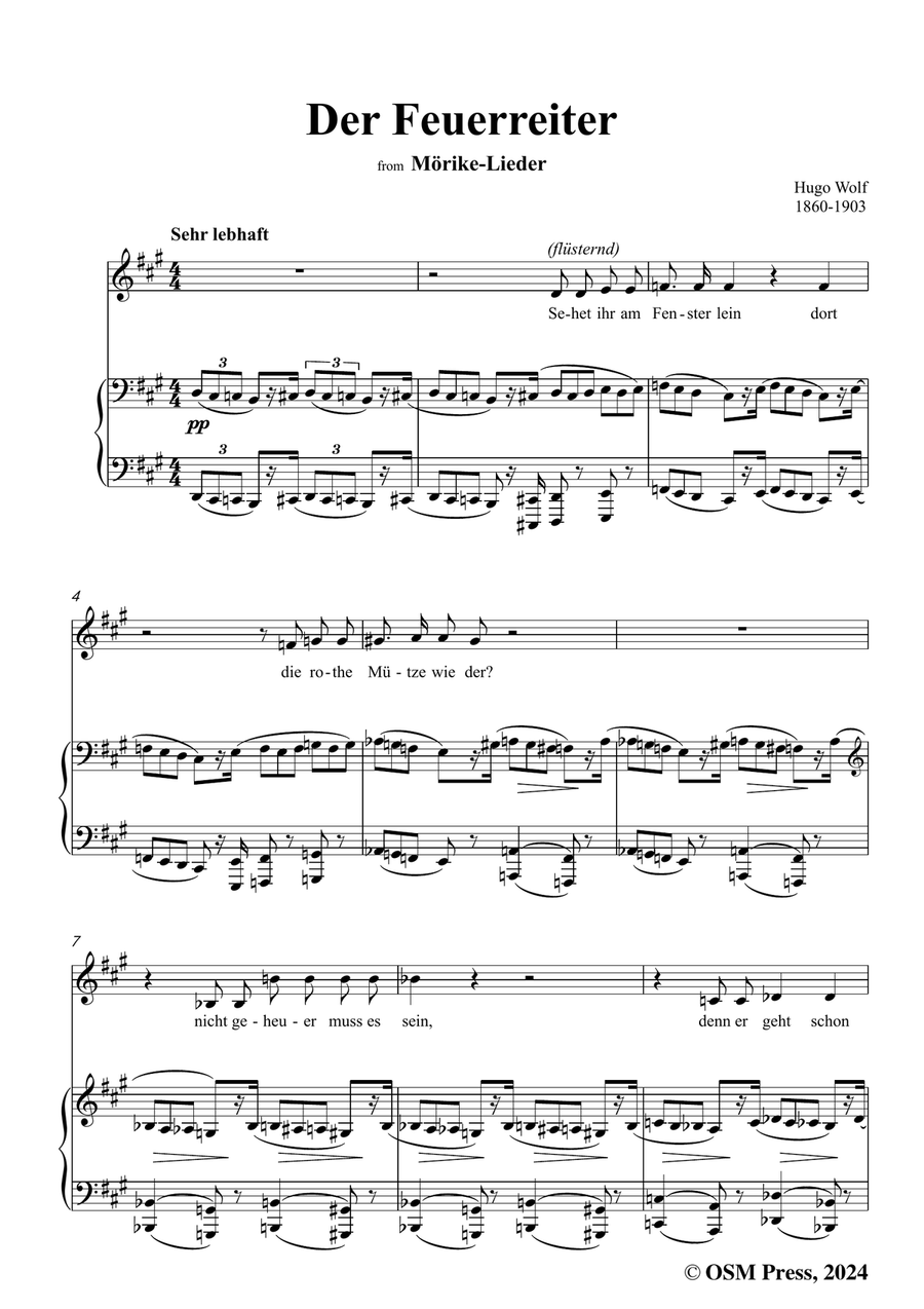 H. Wolf-Der Feuerreiter,in f sharp minor Piano, Vocal scores gallery preview page 3