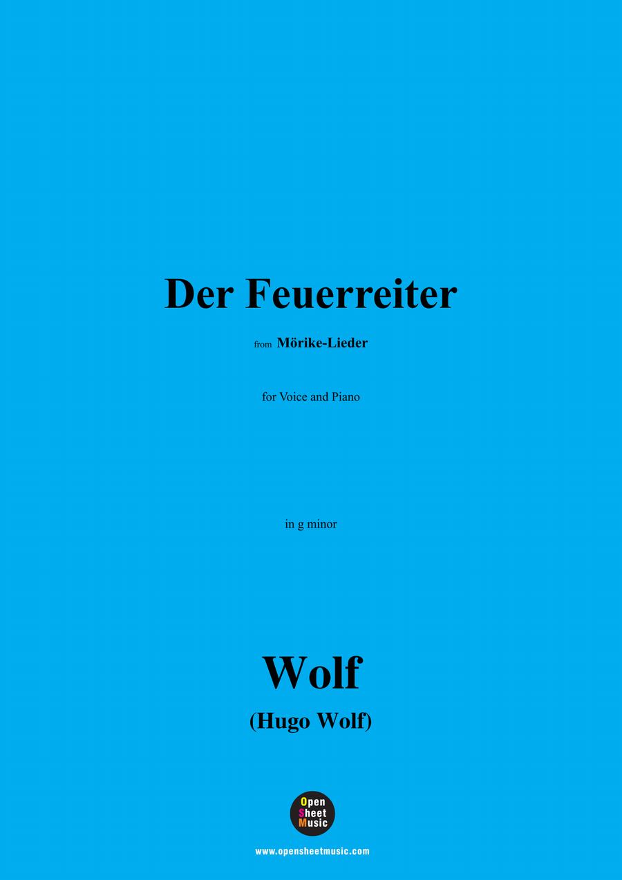H. Wolf-Der Feuerreiter,in g minor Piano, Vocal scores gallery preview page 1