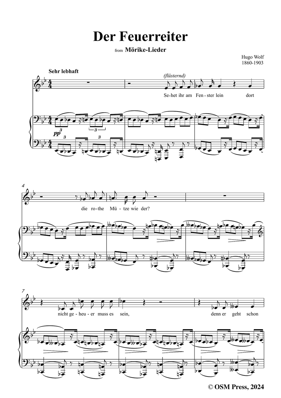 H. Wolf-Der Feuerreiter,in g minor Piano, Vocal scores gallery preview page 3