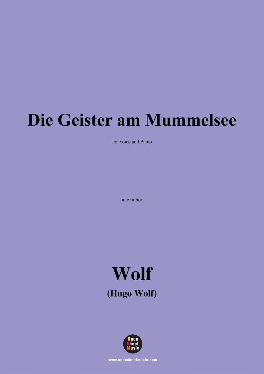 H. Wolf-Die Geister am Mummelsee,in c minor Piano, Vocal scores gallery preview page 1