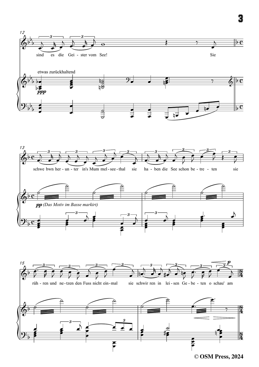 H. Wolf-Die Geister am Mummelsee,in c minor Piano, Vocal scores gallery preview page 5