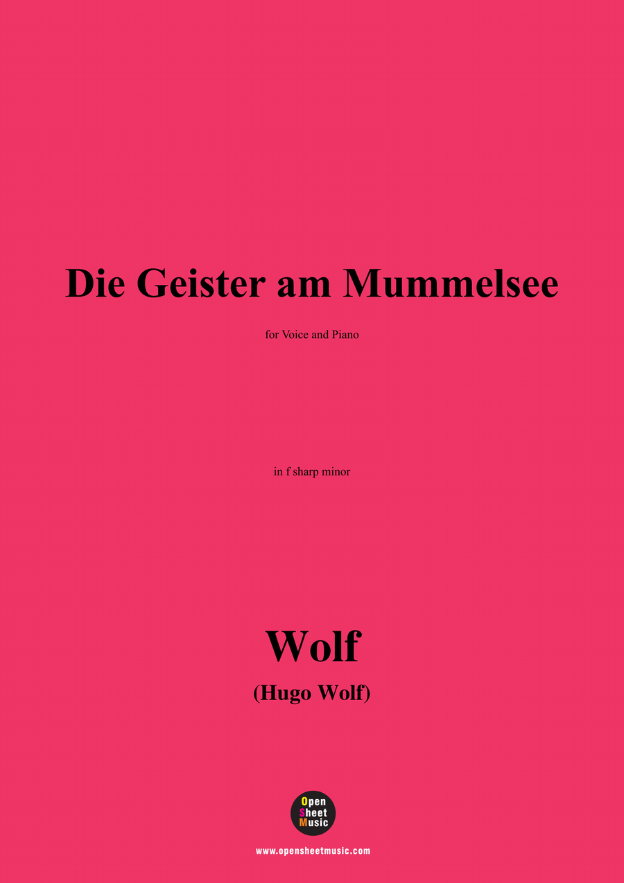 H. Wolf-Die Geister am Mummelsee,in f sharp minor Piano, Vocal scores gallery preview page 1