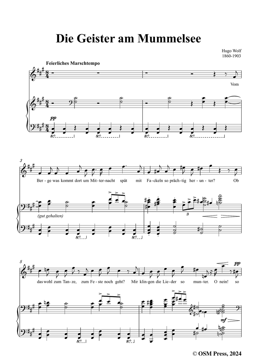 H. Wolf-Die Geister am Mummelsee,in f sharp minor Piano, Vocal scores gallery preview page 3