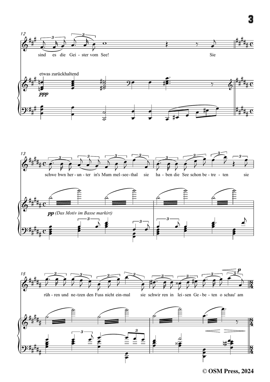 H. Wolf-Die Geister am Mummelsee,in f sharp minor Piano, Vocal scores gallery preview page 5