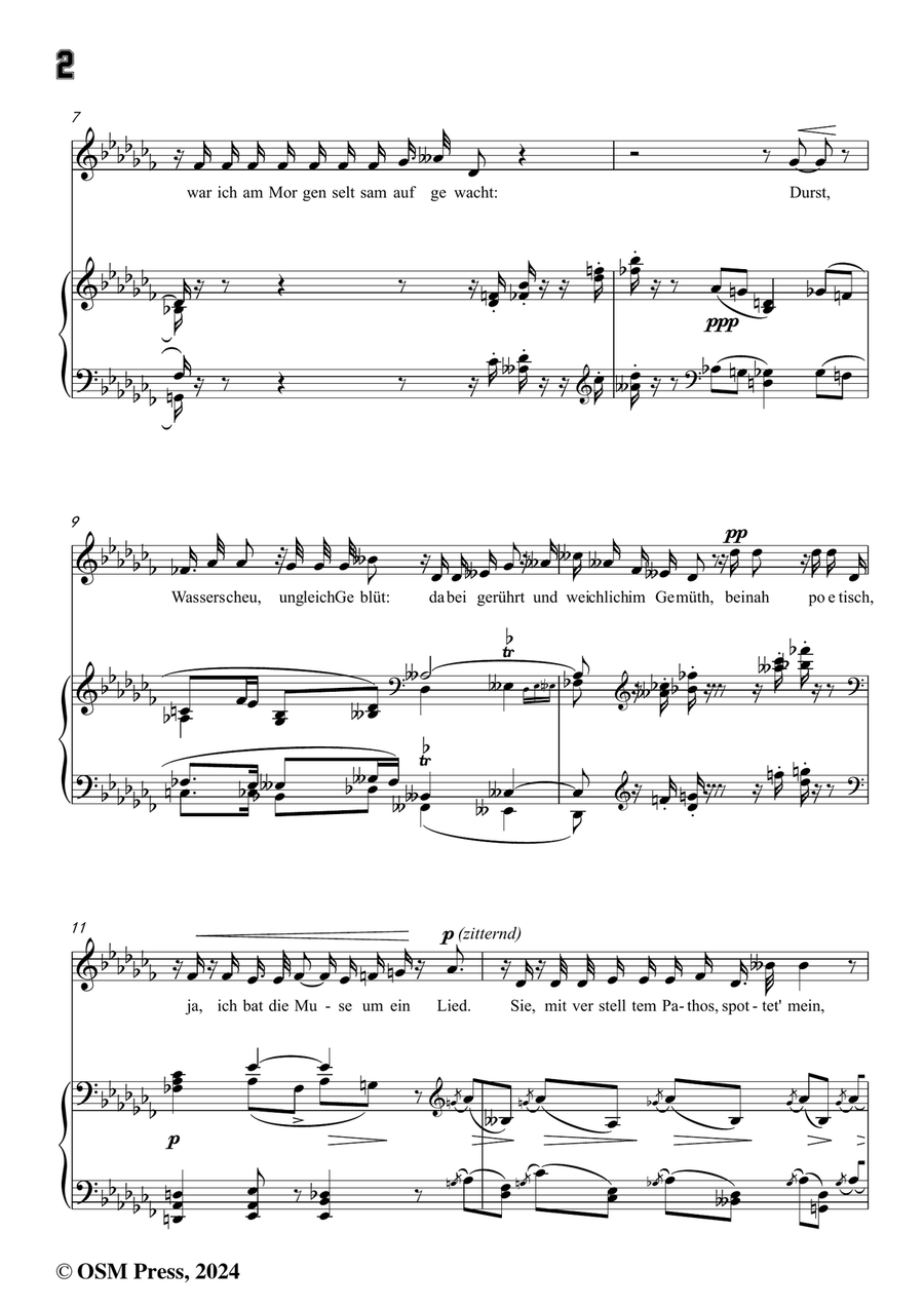 H. Wolf-Zur Warnung,in a flat minor Piano, Vocal scores gallery preview page 4