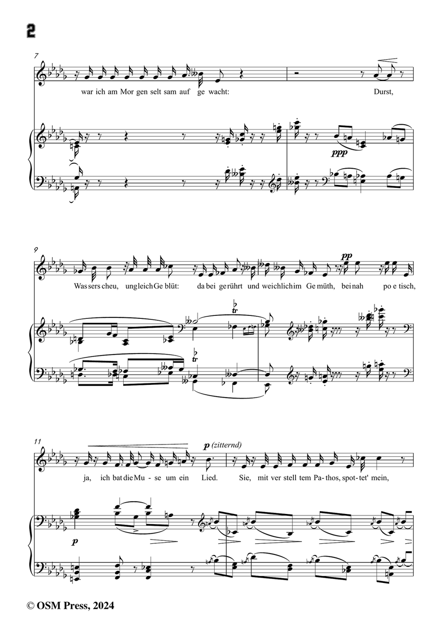 H. Wolf-Zur Warnung,in b flat minor Piano, Vocal scores gallery preview page 4