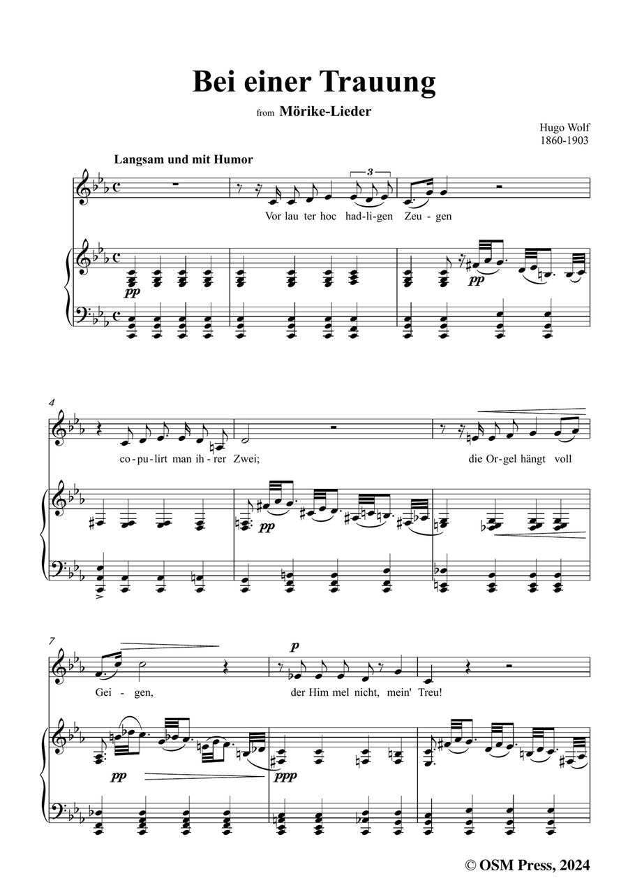 H. Wolf-Bei einer Trauung,in c minor Piano, Vocal scores gallery preview page 3