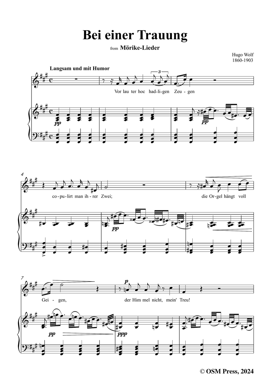 H. Wolf-Bei einer Trauung,in f sharp minor Piano, Vocal scores gallery preview page 3