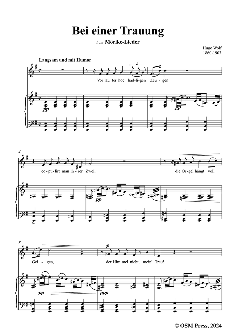 H. Wolf-Bei einer Trauung,in e minor Piano, Vocal scores gallery preview page 3