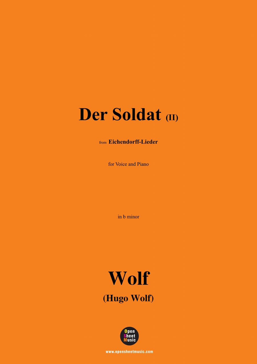 H. Wolf-Der Soldat II,in b minor Piano, Vocal scores gallery preview page 1