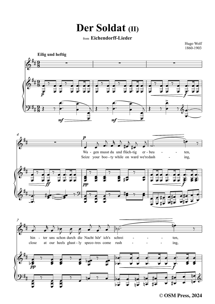 H. Wolf-Der Soldat II,in b minor Piano, Vocal scores gallery preview page 3