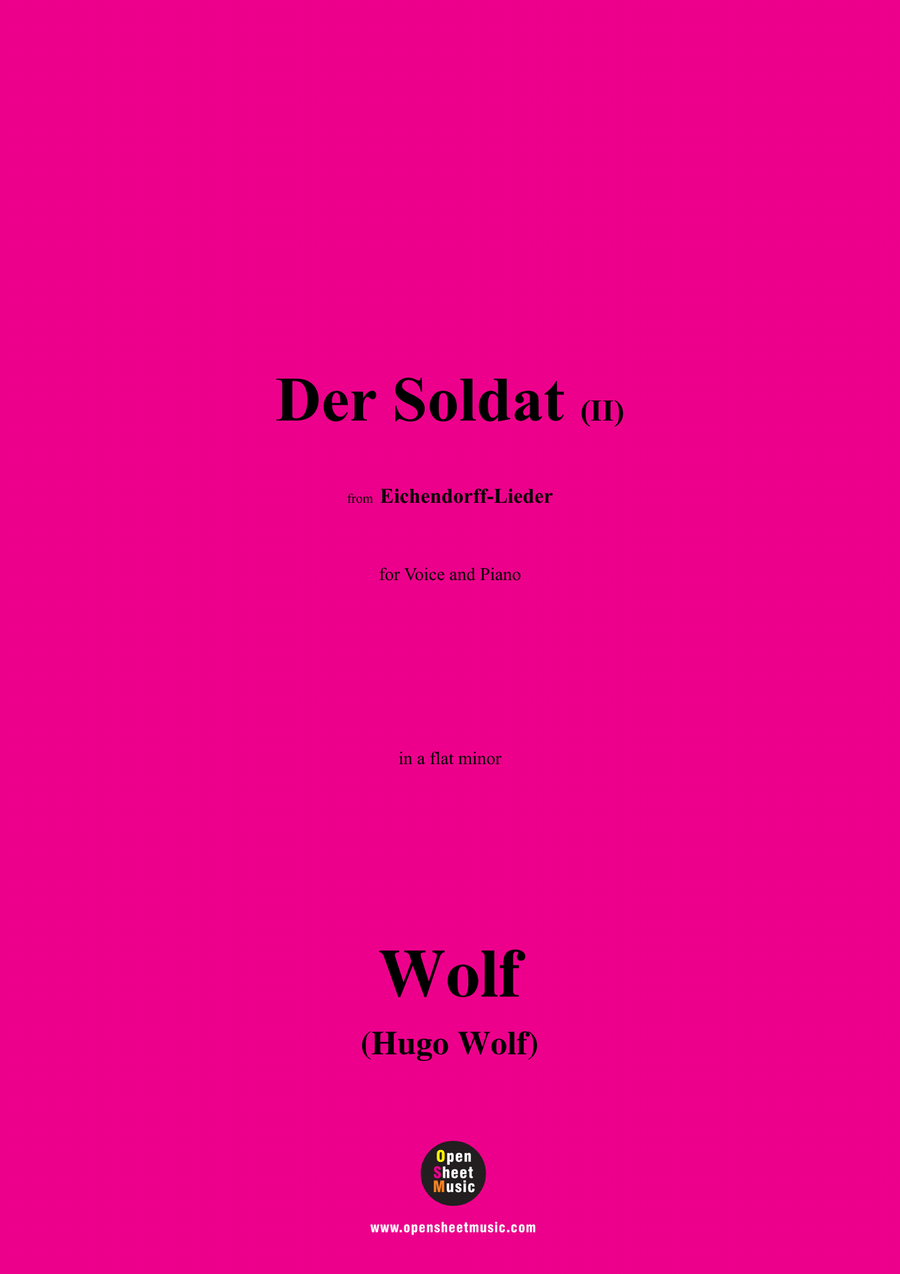 H. Wolf-Der Soldat II,in a flat minor Piano, Vocal scores gallery preview page 1