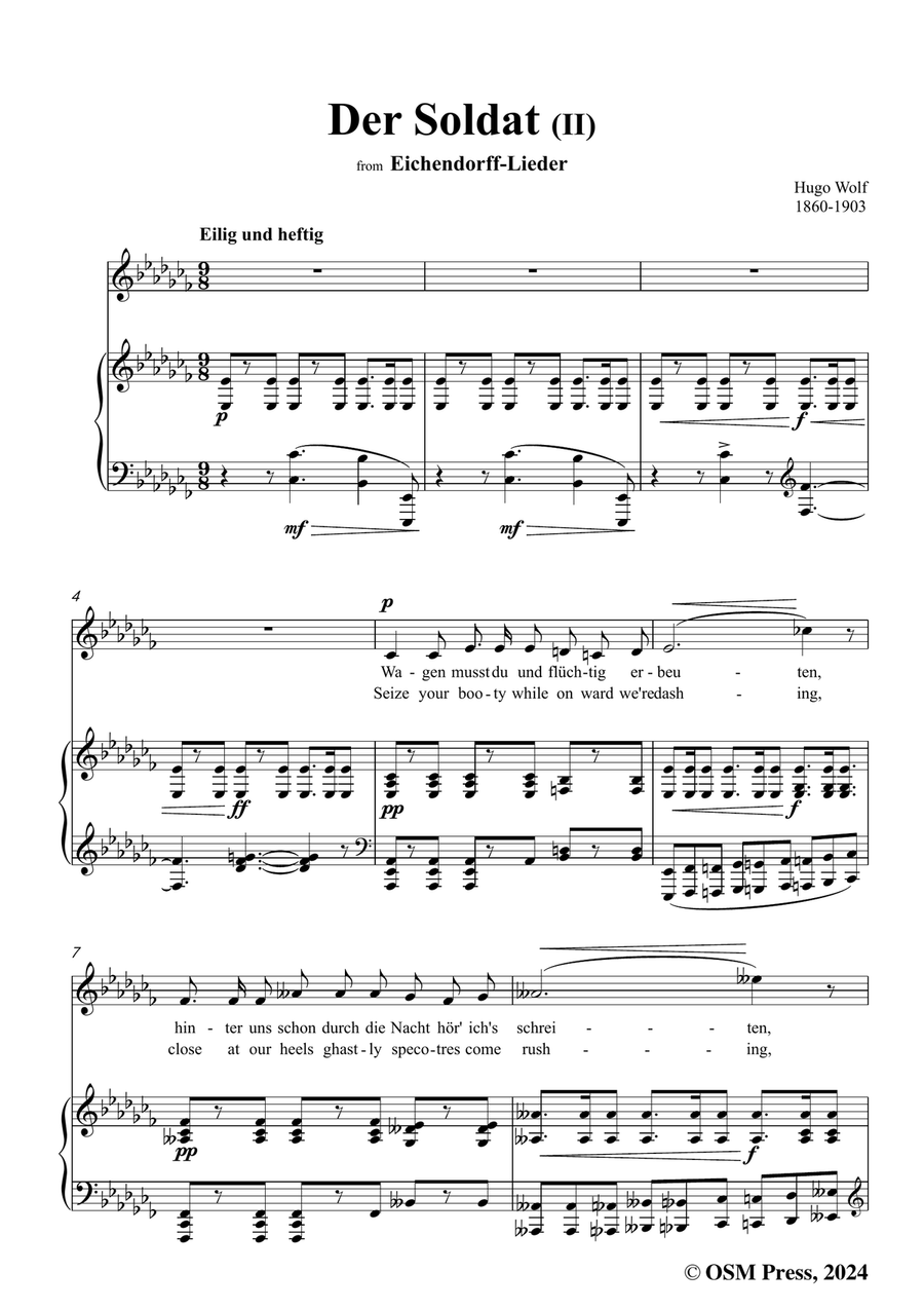 H. Wolf-Der Soldat II,in a flat minor Piano, Vocal scores gallery preview page 3