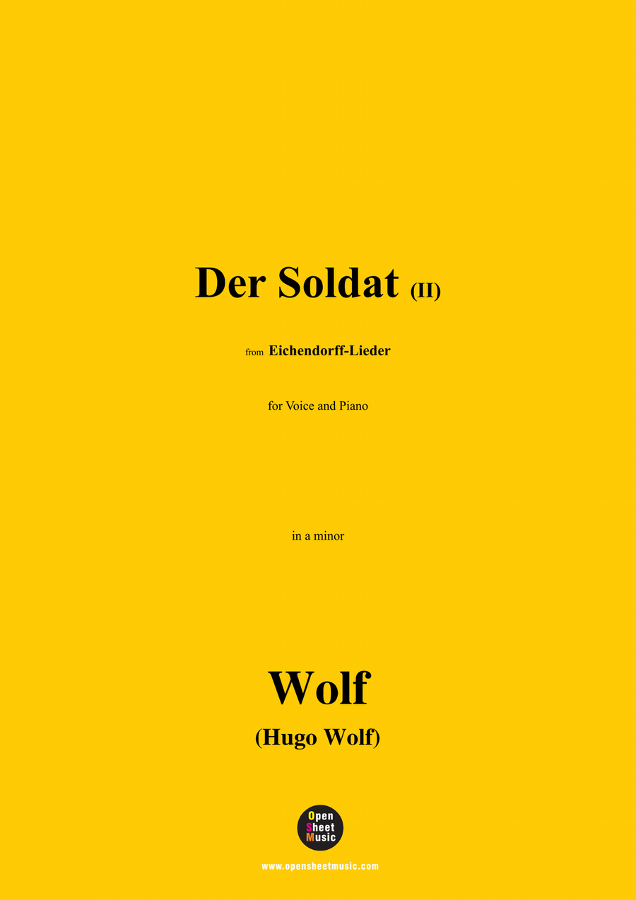 H. Wolf-Der Soldat II,in a minor Piano, Vocal scores gallery preview page 1