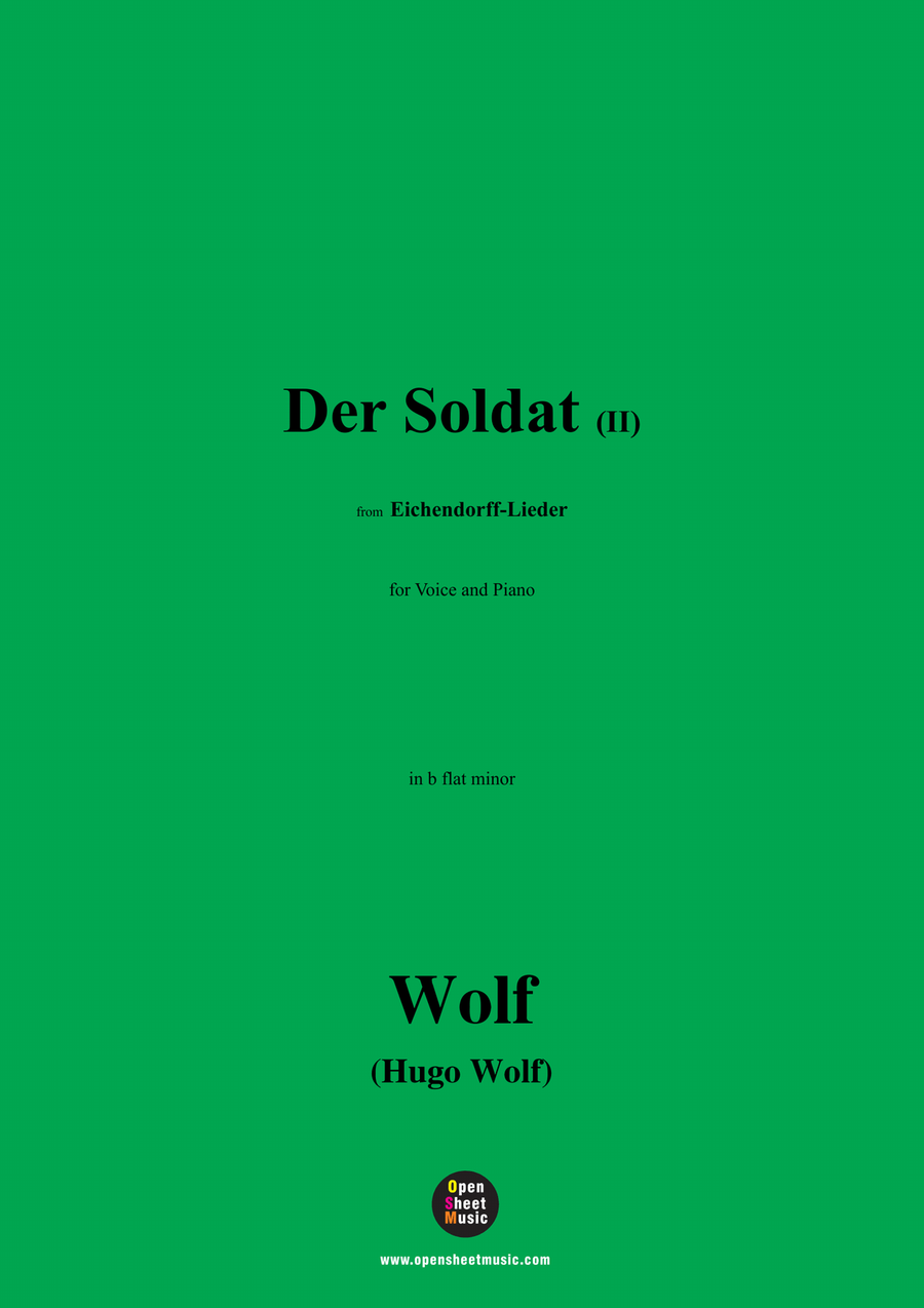 H. Wolf-Der Soldat II,in b flat minor Piano, Vocal scores gallery preview page 1