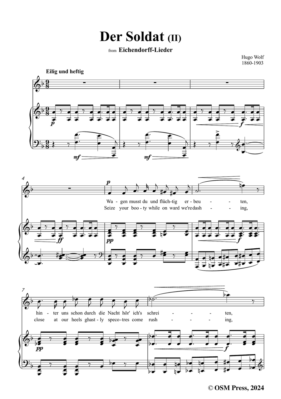 H. Wolf-Der Soldat II,in d minor Piano, Vocal scores gallery preview page 3