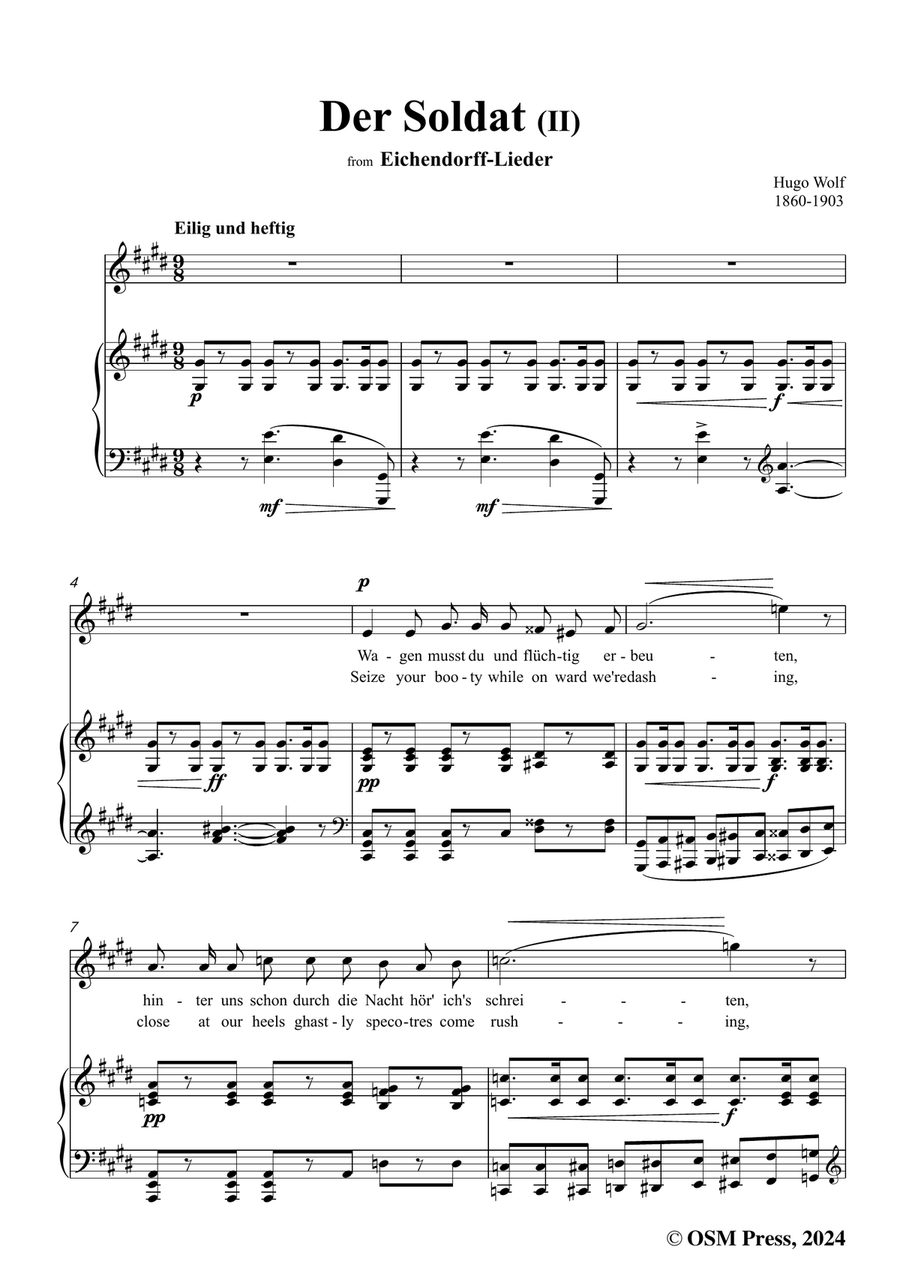 H. Wolf-Der Soldat II,in c sharp minor Piano, Vocal scores gallery preview page 3
