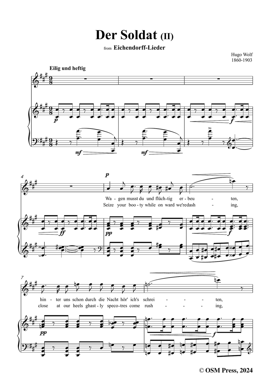 H. Wolf-Der Soldat II,in f sharp minor Piano, Vocal scores gallery preview page 3