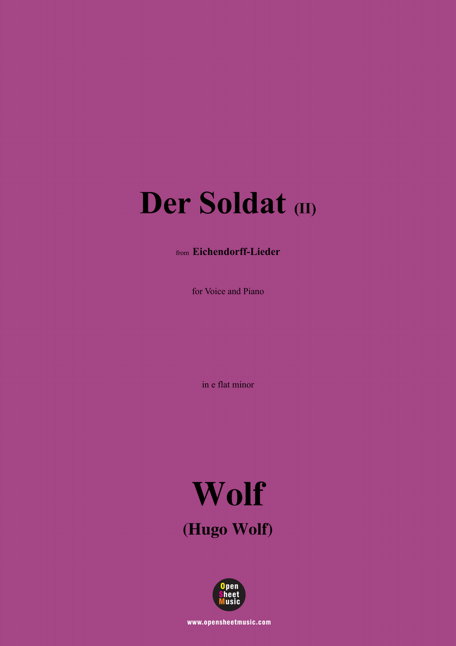 H. Wolf-Der Soldat II,in e flat minor Piano, Vocal scores gallery preview page 1