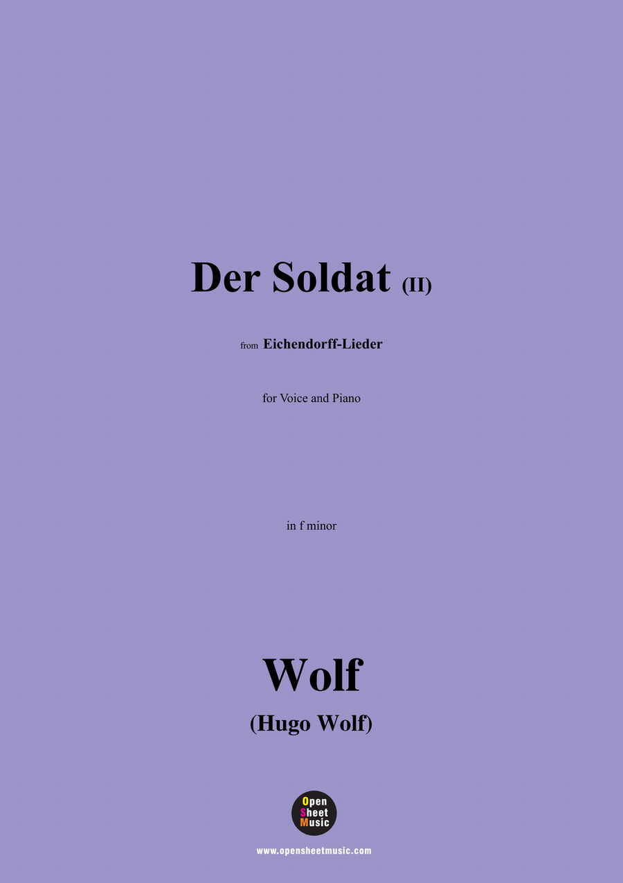 H. Wolf-Der Soldat II,in f minor Piano, Vocal scores gallery preview page 1