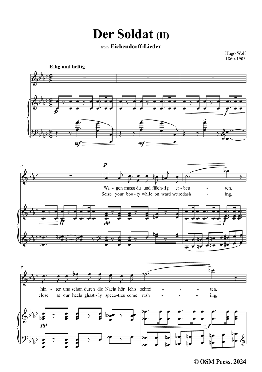 H. Wolf-Der Soldat II,in f minor Piano, Vocal scores gallery preview page 3