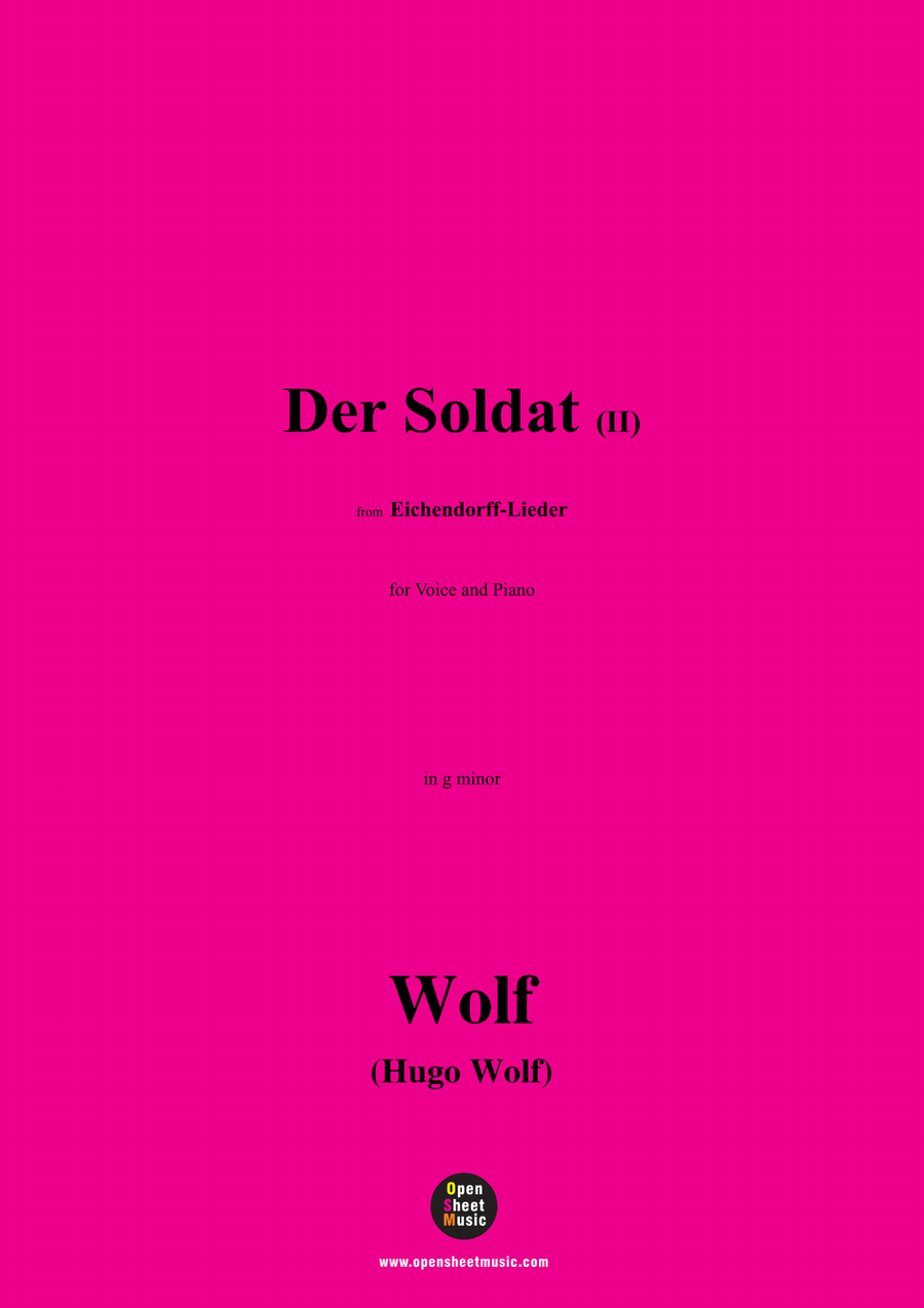 H. Wolf-Der Soldat II,in g minor Piano, Vocal scores gallery preview page 1