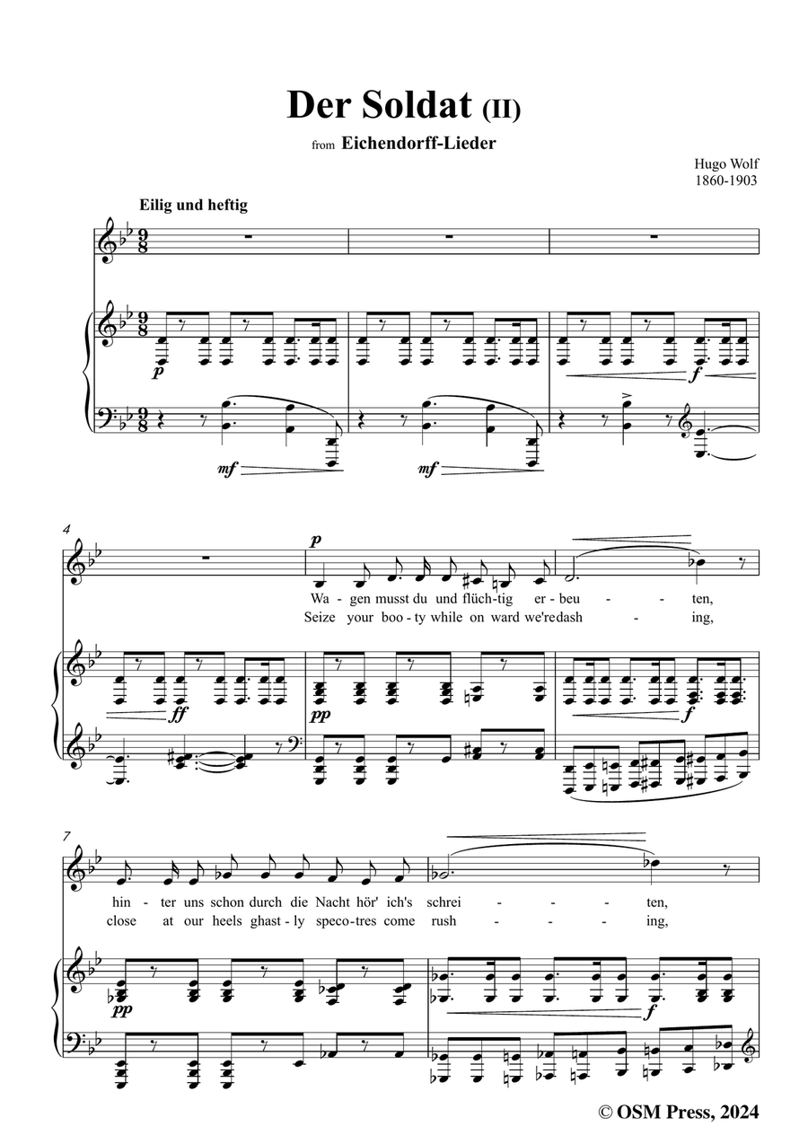 H. Wolf-Der Soldat II,in g minor Piano, Vocal scores gallery preview page 3