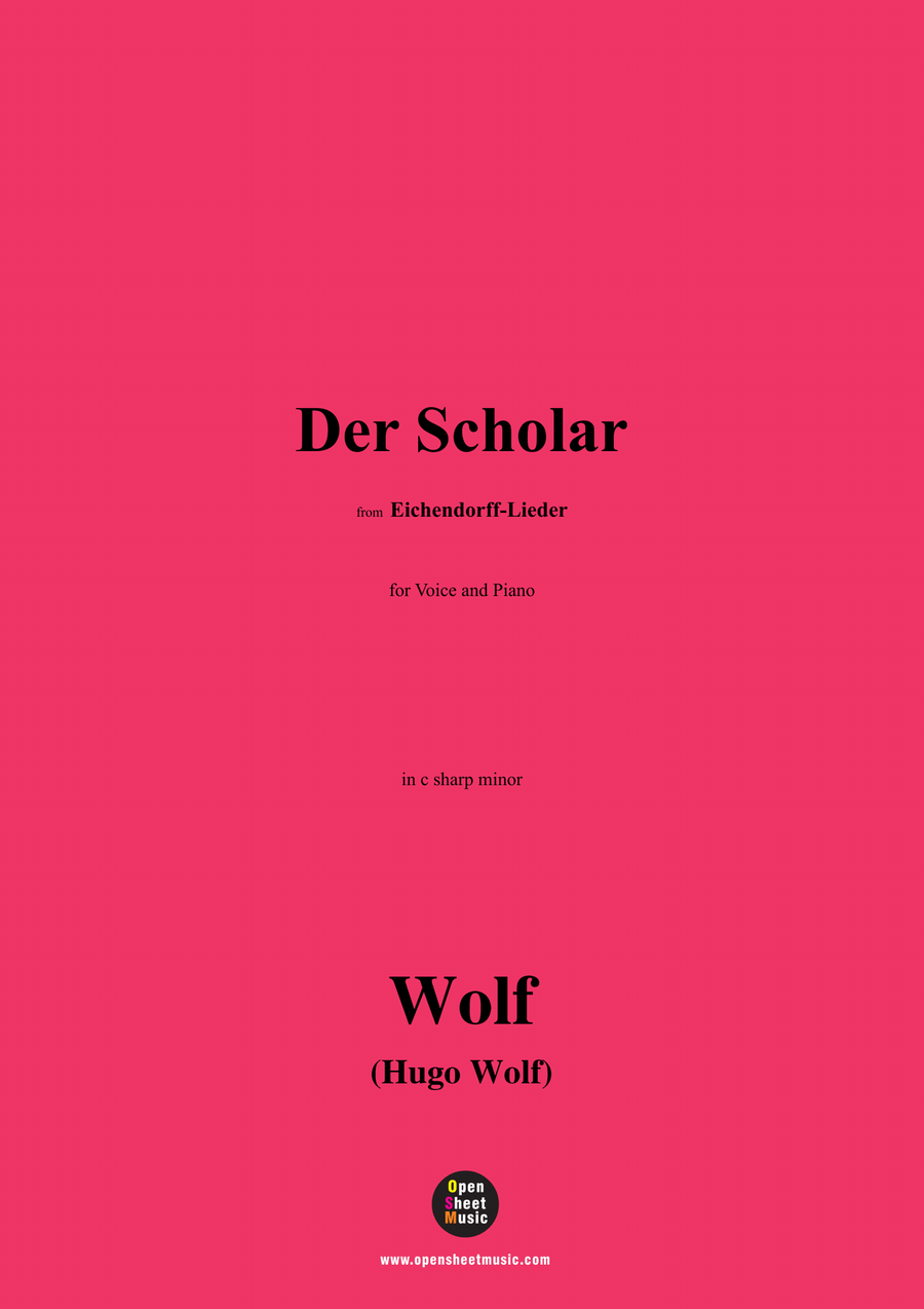 H. Wolf-Der Scholar,in c sharp minor Piano, Vocal scores gallery preview page 1