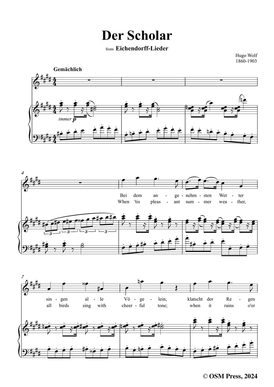 H. Wolf-Der Scholar,in c sharp minor Piano, Vocal scores gallery preview page 3