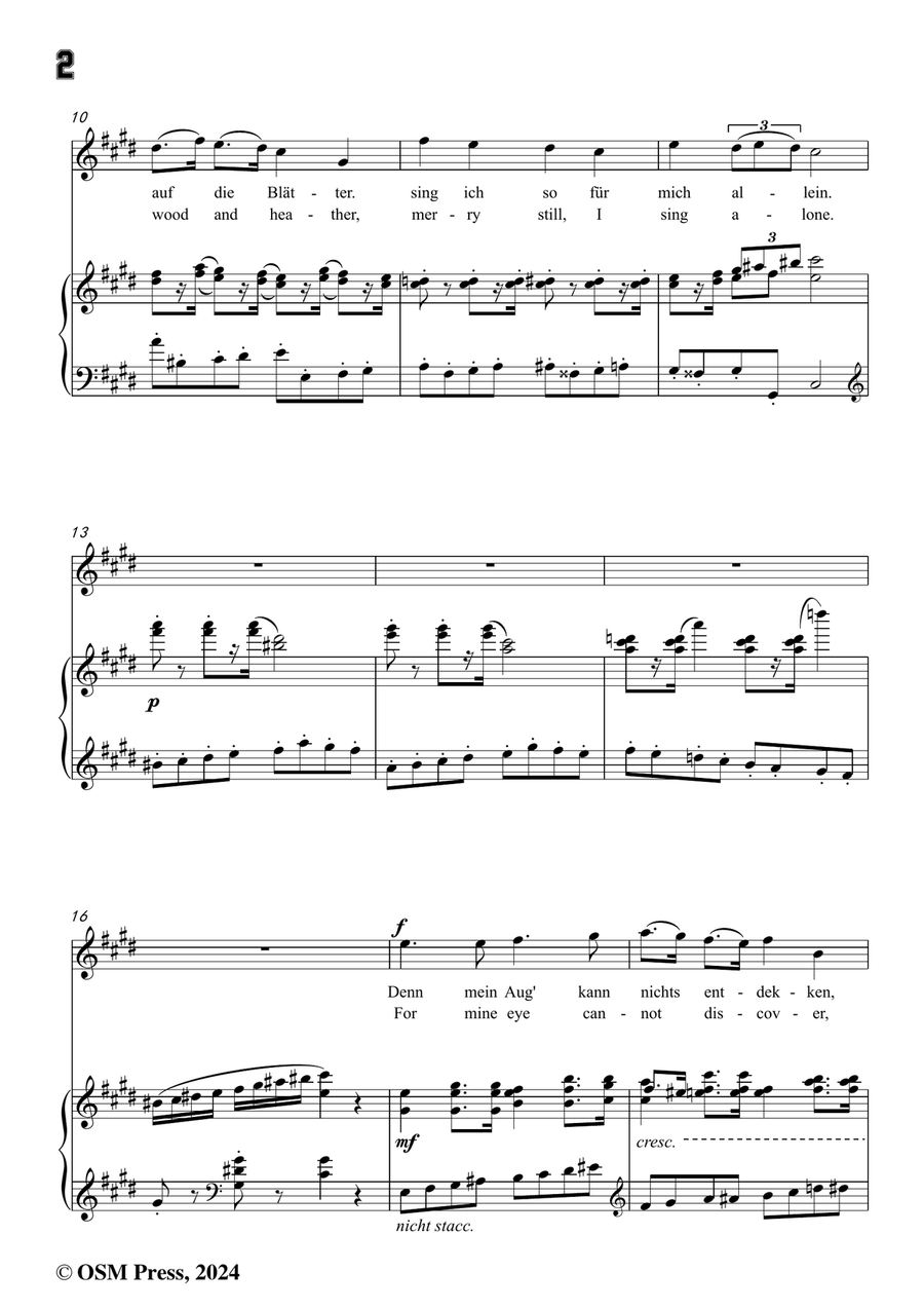 H. Wolf-Der Scholar,in c sharp minor Piano, Vocal scores gallery preview page 4