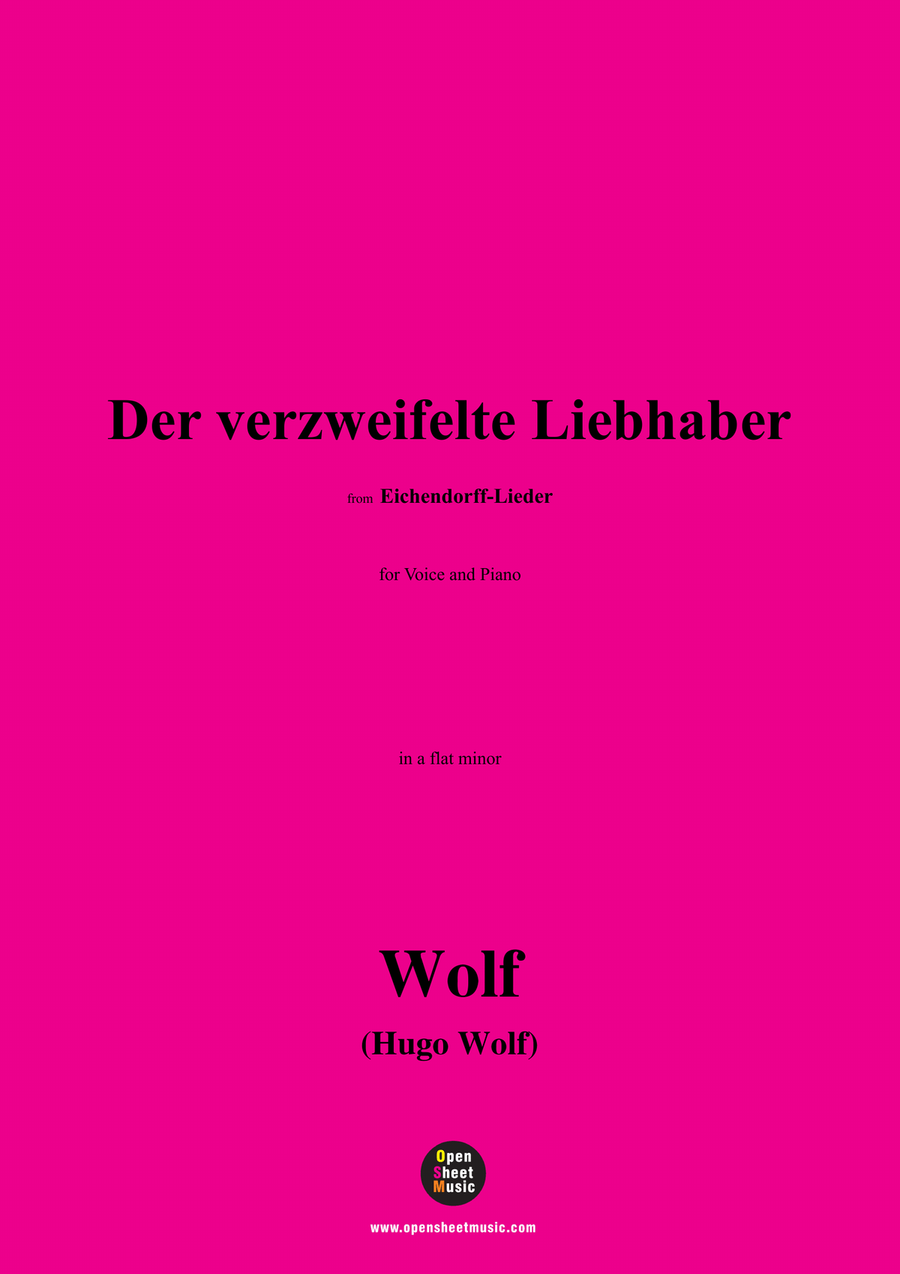 H. Wolf-Der verzweifelte Liebhaber,in a flat minor Piano, Vocal scores gallery preview page 1