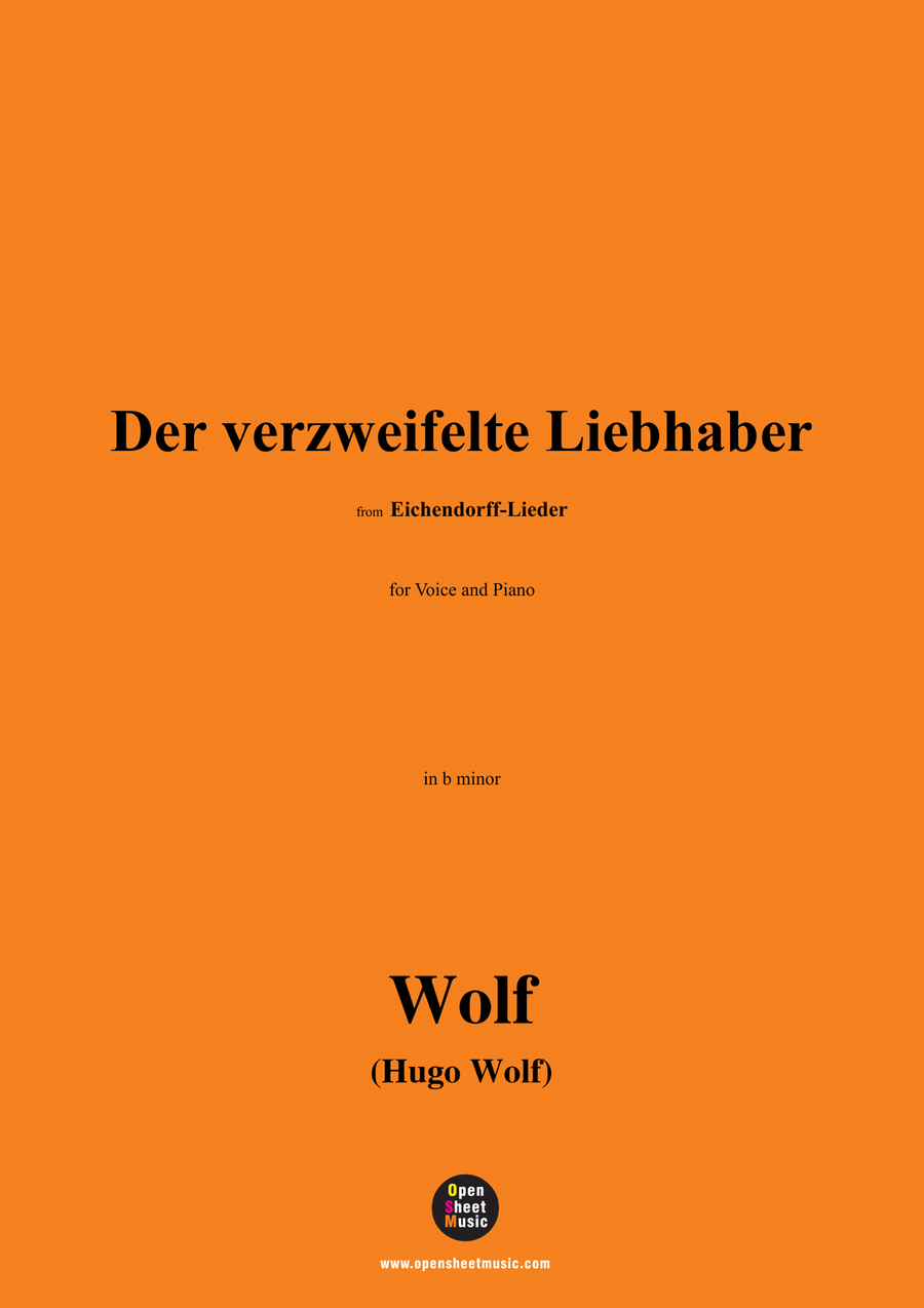 H. Wolf-Der verzweifelte Liebhaber,in b minor Piano, Vocal scores gallery preview page 1