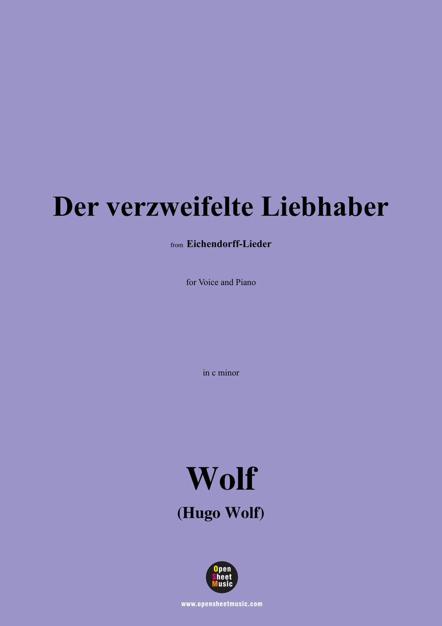 H. Wolf-Der verzweifelte Liebhaber,in c minor Piano, Vocal scores gallery preview page 1