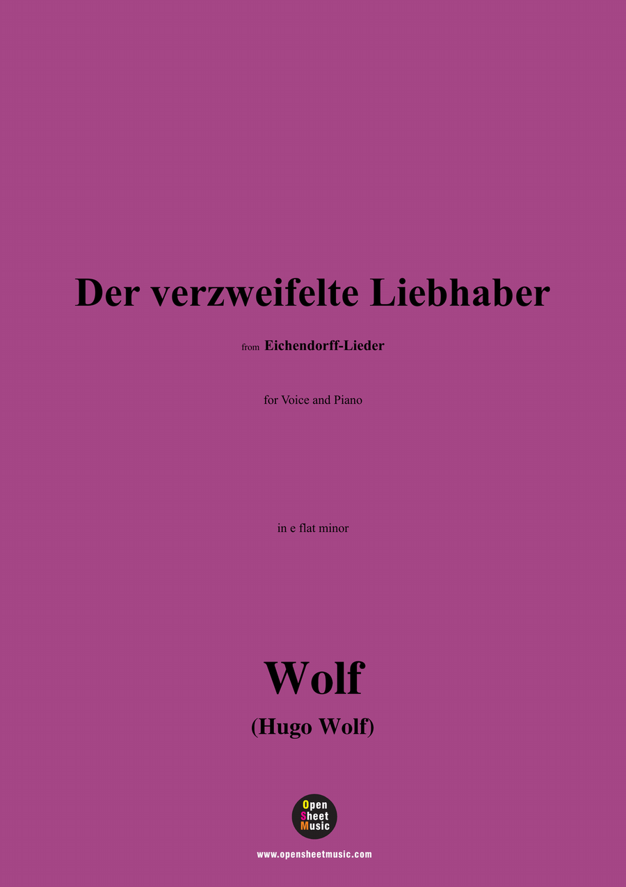 H. Wolf-Der verzweifelte Liebhaber,in e flat minor Piano, Vocal scores gallery preview page 1