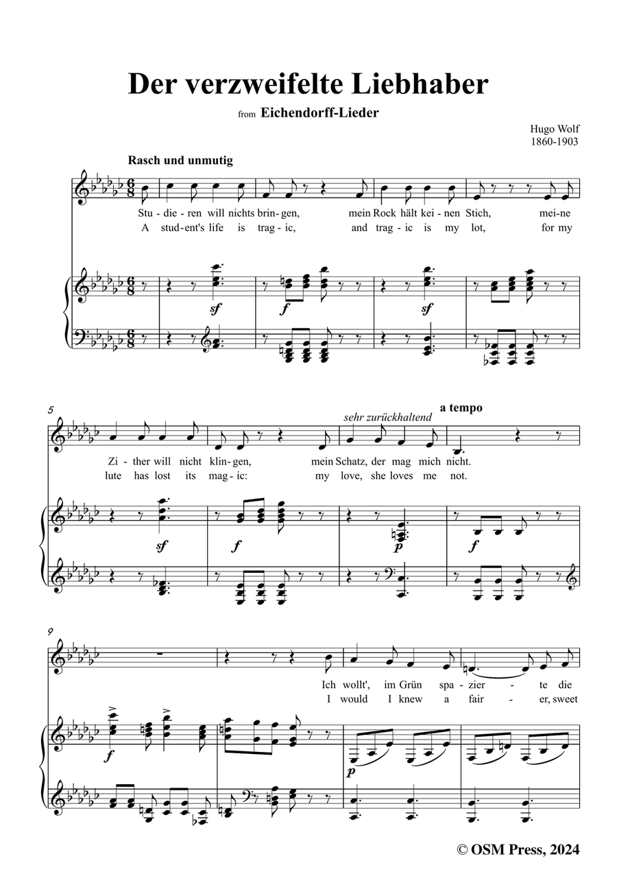 H. Wolf-Der verzweifelte Liebhaber,in e flat minor Piano, Vocal scores gallery preview page 3