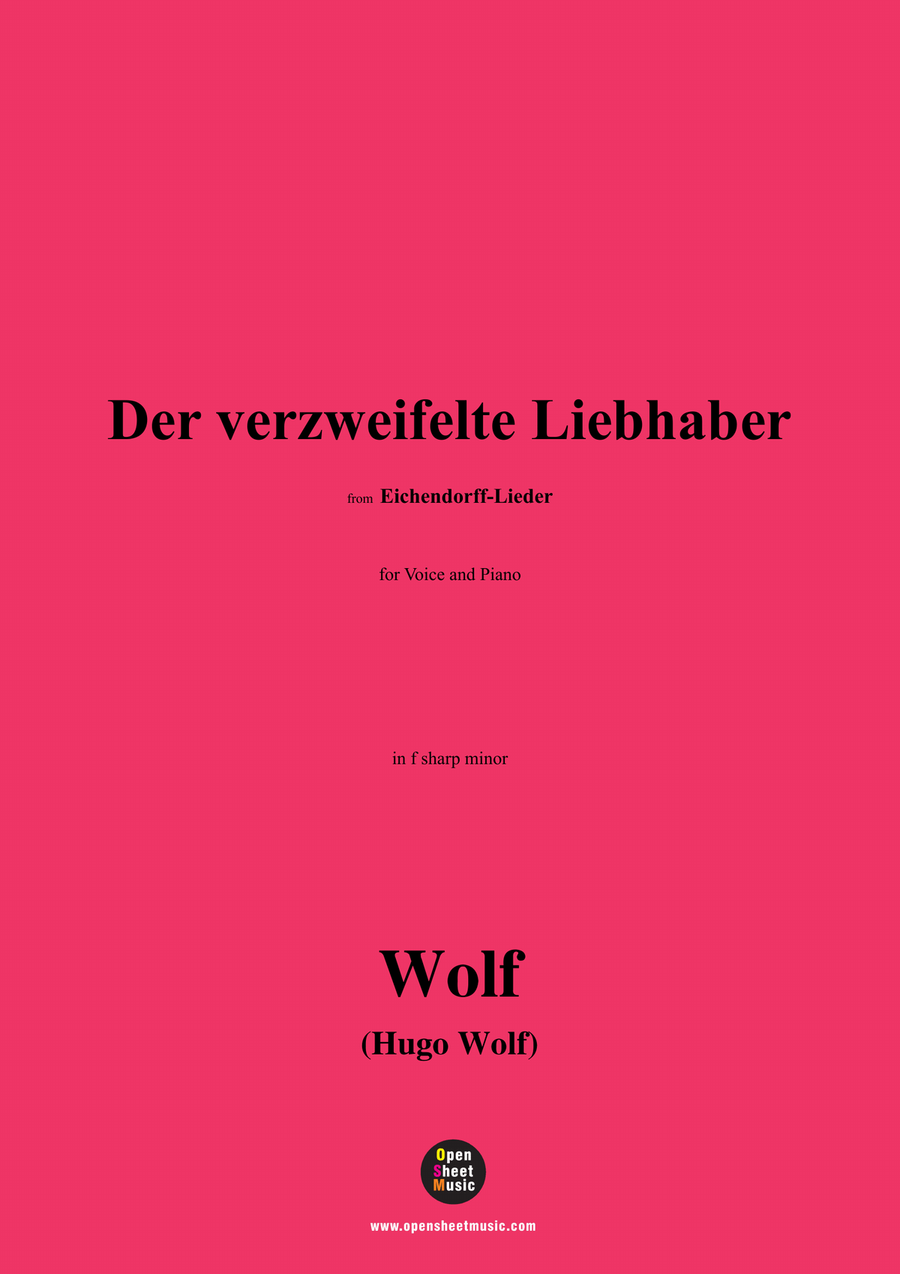 H. Wolf-Der verzweifelte Liebhaber,in f sharp minor Piano, Vocal scores gallery preview page 1