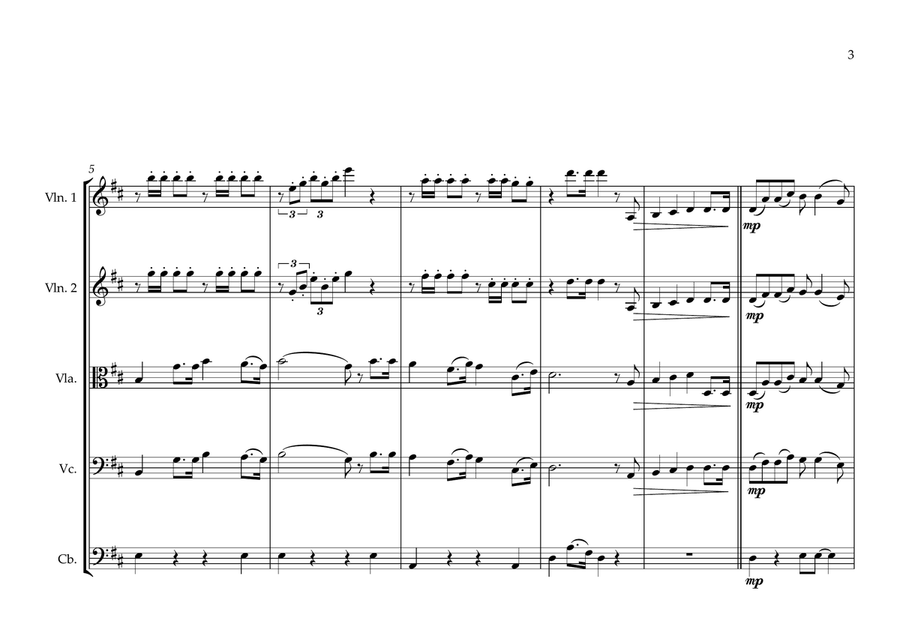 São Tome and Príncipe for String Orchestra String Orchestra scores gallery preview page 3