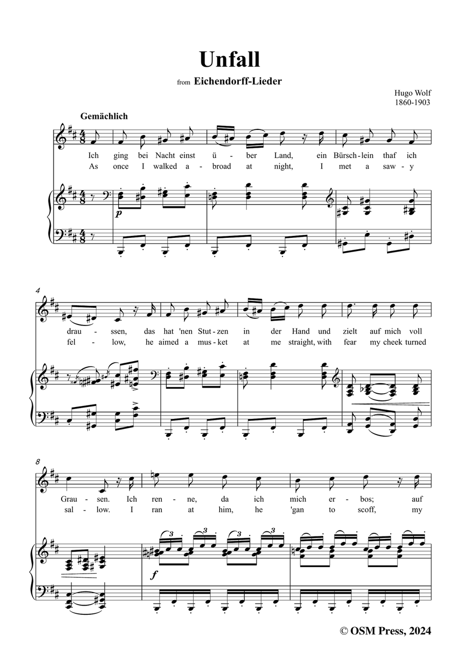 H. Wolf-Unfall,in b minor Piano, Vocal scores gallery preview page 3