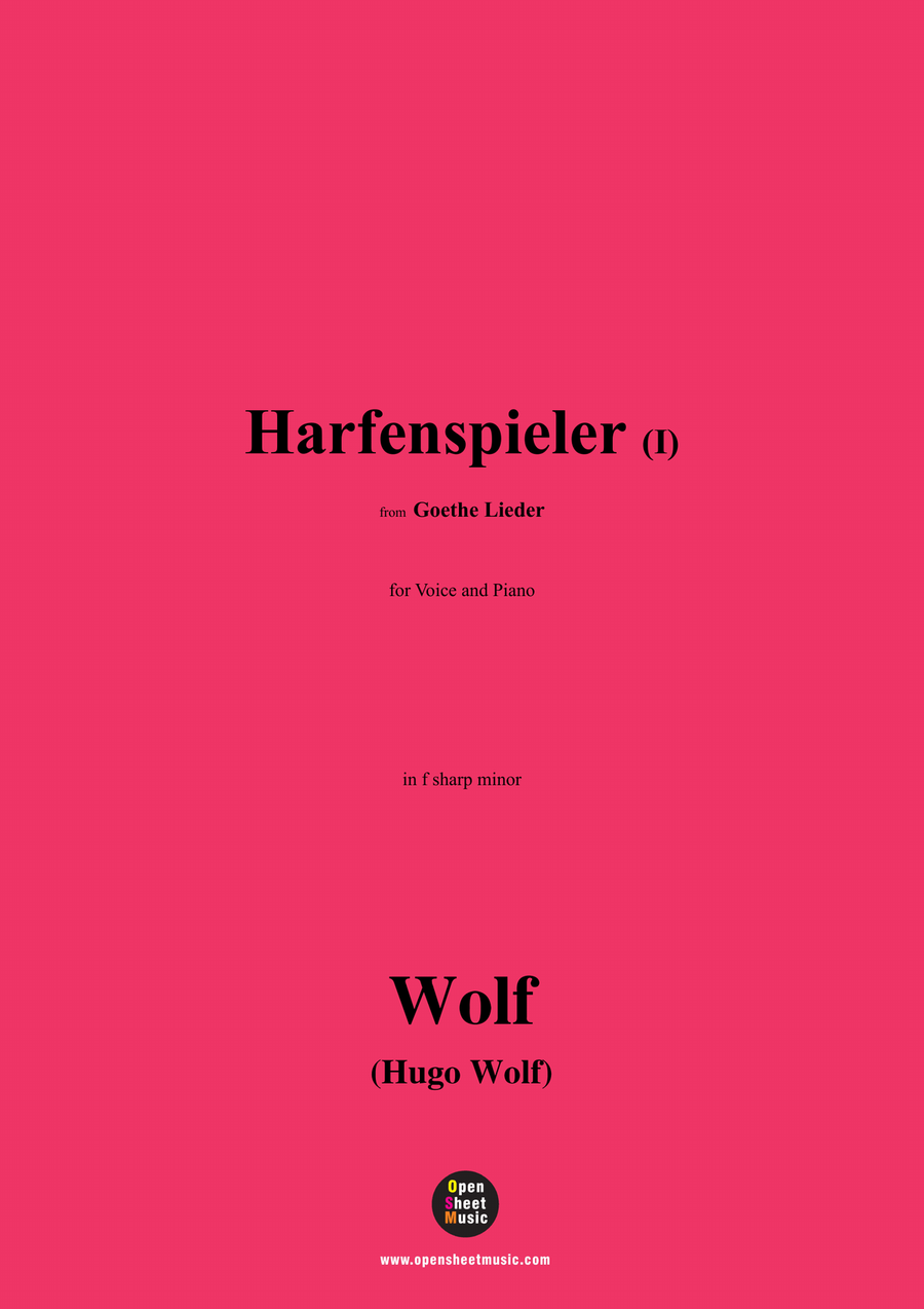 H. Wolf-Harfenspieler I,in f sharp minor Piano, Vocal scores gallery preview page 1