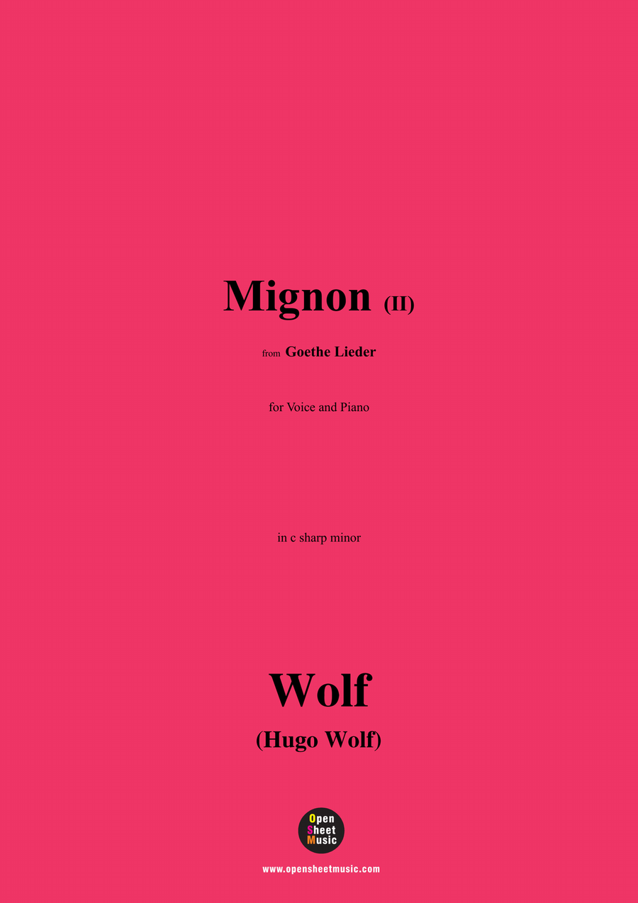 H. Wolf-Mignon II,in c sharp minor Piano, Vocal scores gallery preview page 1