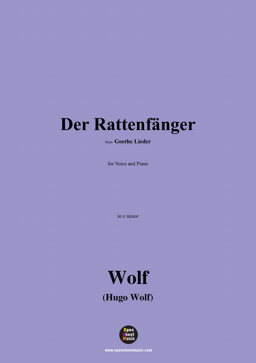 H. Wolf-Der Rattenfänger,in c minor Piano, Vocal scores gallery preview page 1