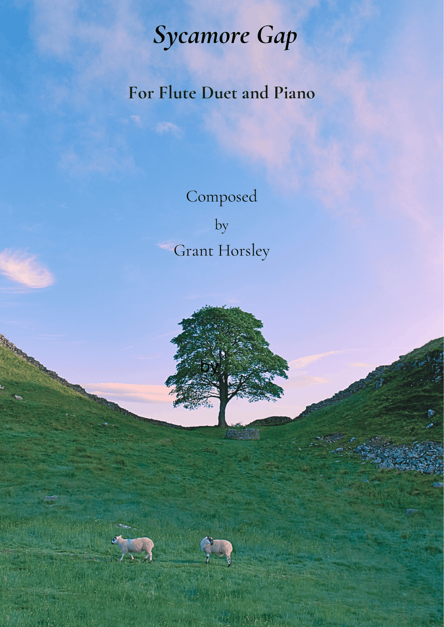 Sycamore Gap. Original for Flute Duet and Piano Flute Duet scores gallery preview page 1