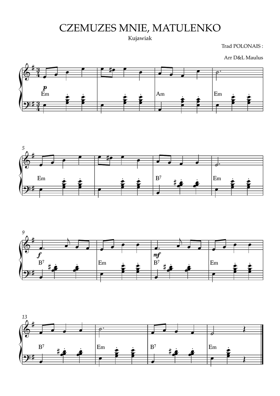 Czemuzes Mnie Matulenko Czemuzes Mnie Matulenko Accordion scores gallery preview page 1