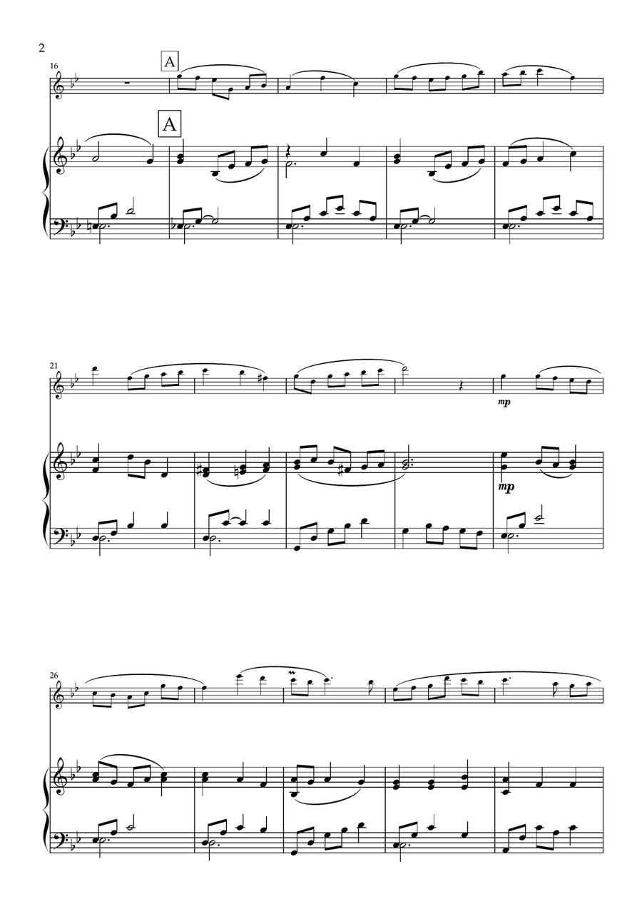 Sycamore Gap. Original for Flute and Piano Chamber Music scores gallery preview page 3