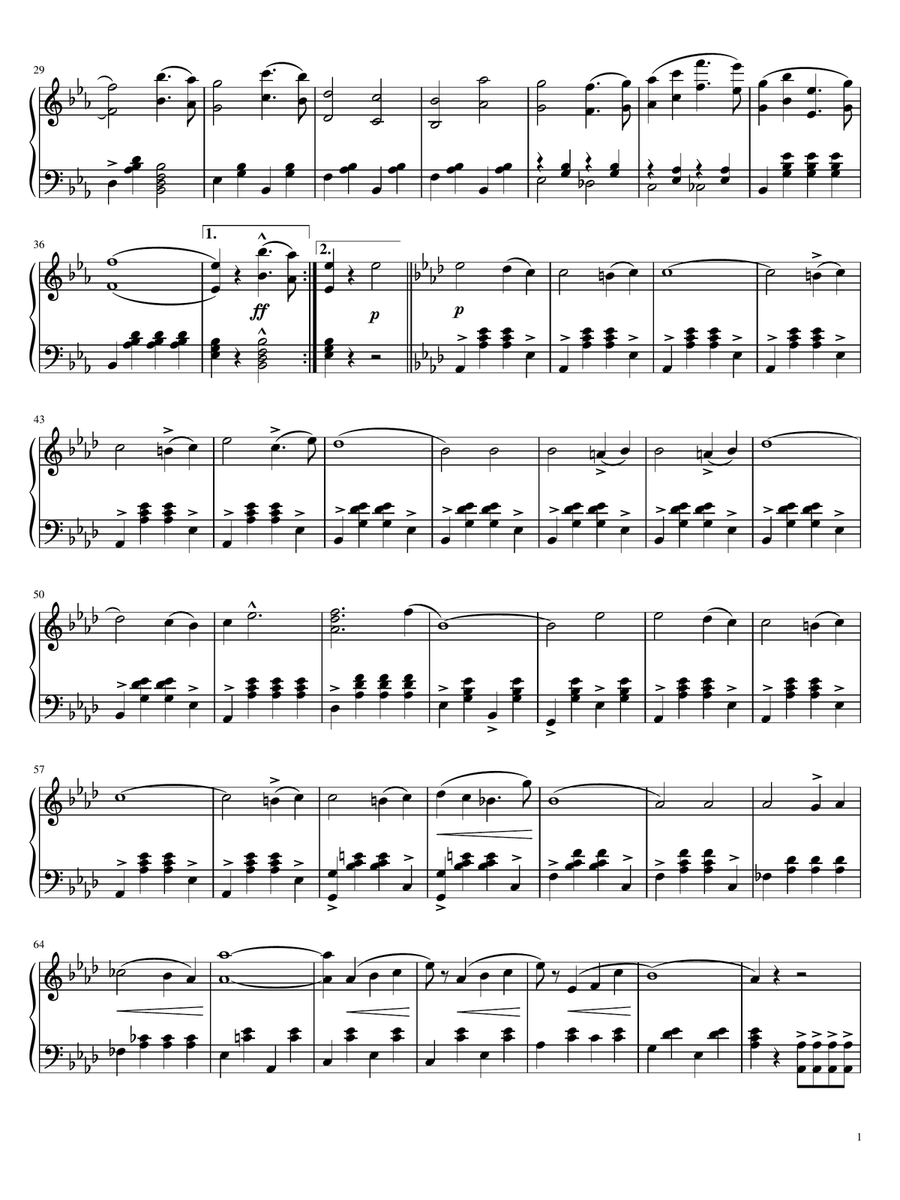 The Stars and Stripes Forever Piano Solo scores gallery preview page 2