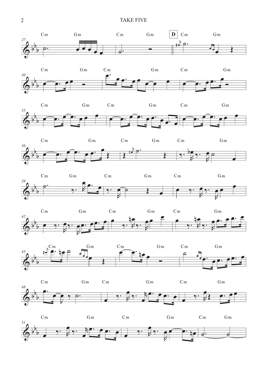 Take Five Take Five Alto Saxophone scores gallery preview page 2