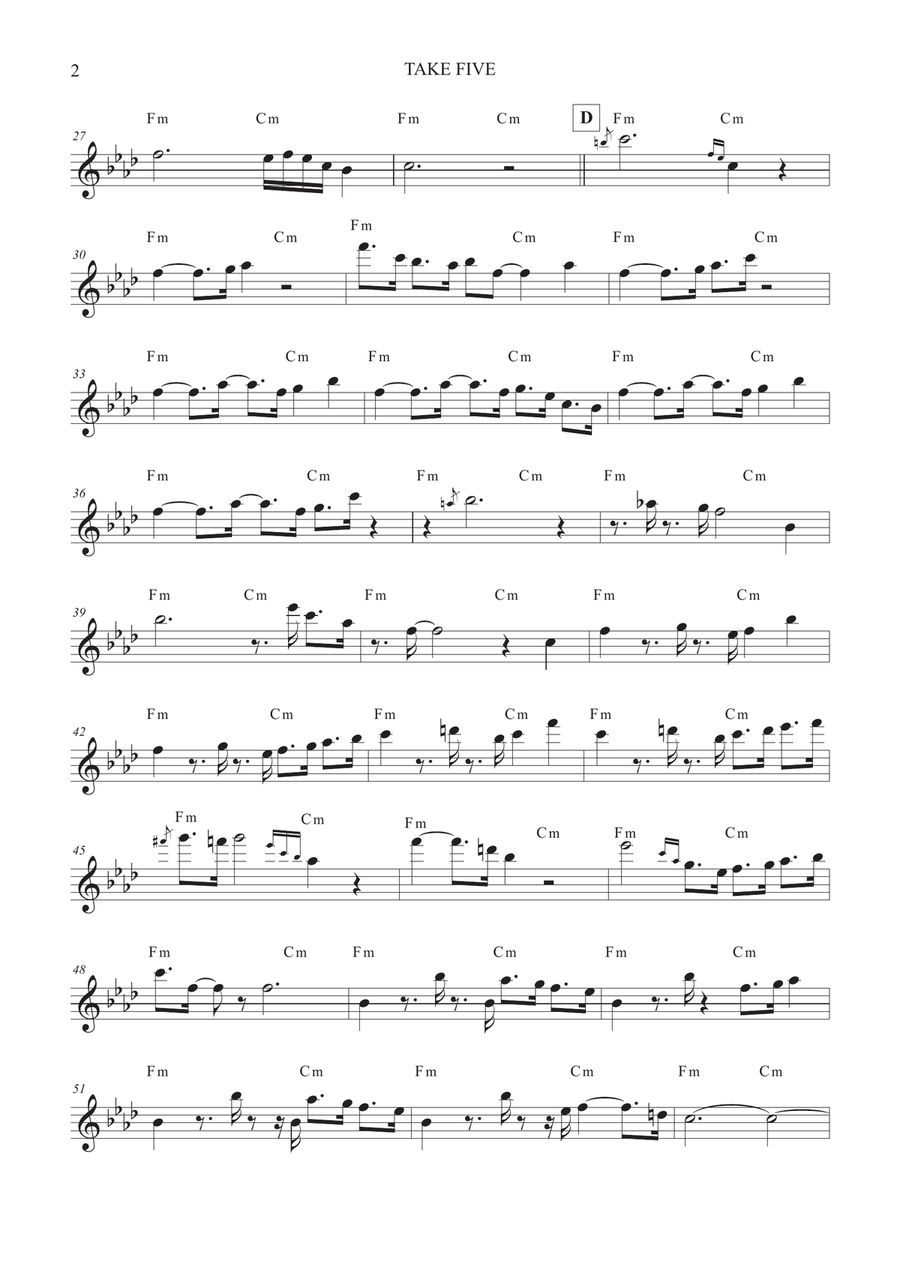 Take Five Take Five B-Flat Clarinet scores gallery preview page 2