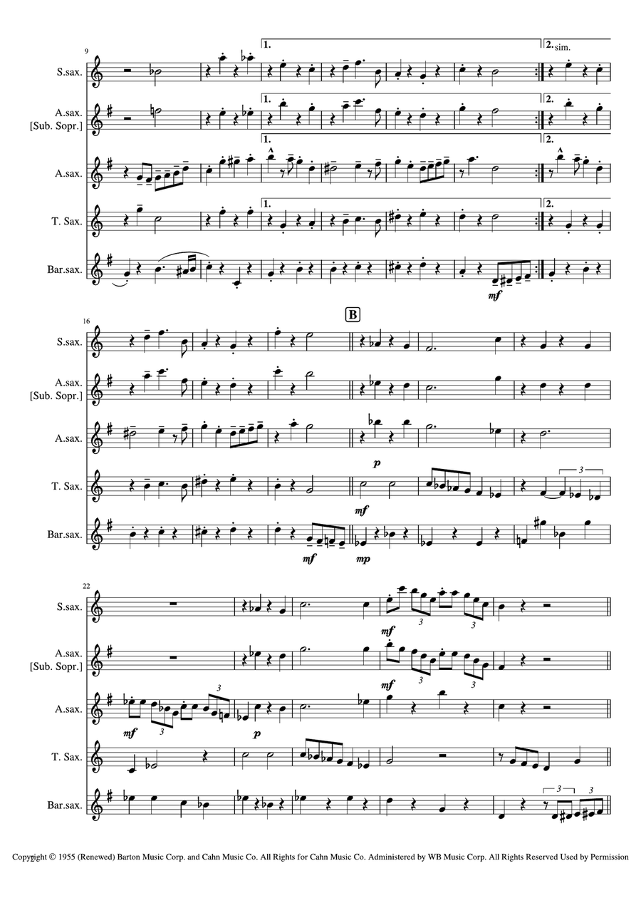 Love And Marriage Love And Marriage Woodwind Quartet scores gallery preview page 3