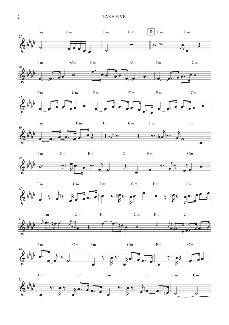 Take Five Take Five B-Flat Trumpet scores gallery preview page 2